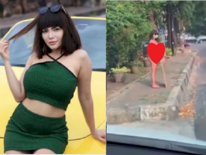  Protes PPKM Dinar Candy Pakai Bikini di Pinggir Jalan, Polisi Turun Tangan