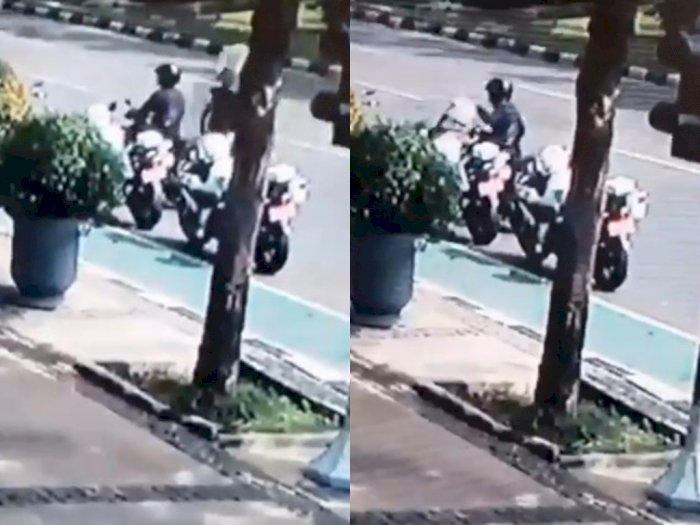 Detik-detik Helm Milik Anggota Dishub DKI Jakarta Dicuri Pengendara Sepeda Motor