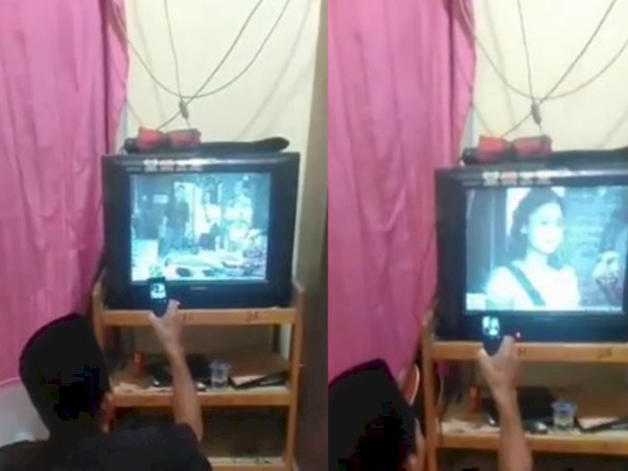 Duh Kasihannya, Pria Ini Rekam Siaran TV Pakai HP Jadul Agar Bisa Ditonton Ulang di Rumah
