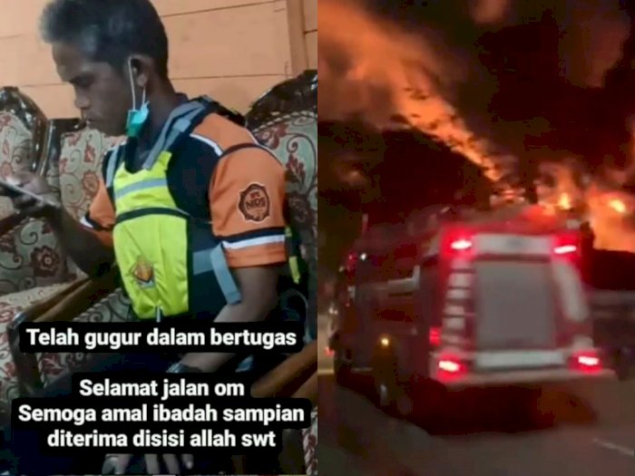 Memilukan! Relawan Tewas Tertabrak Damkar saat Kebakaran Kantor Bappelitbangda di Kalsel 