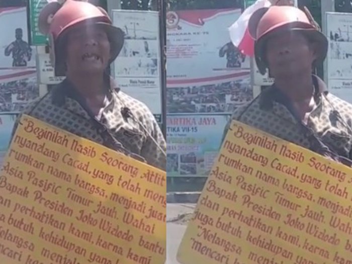 Viral Atlet Penyandang Cacat Pernah Harumkan Indonesia Mohon Bantuan Jokowi di Lampu Merah