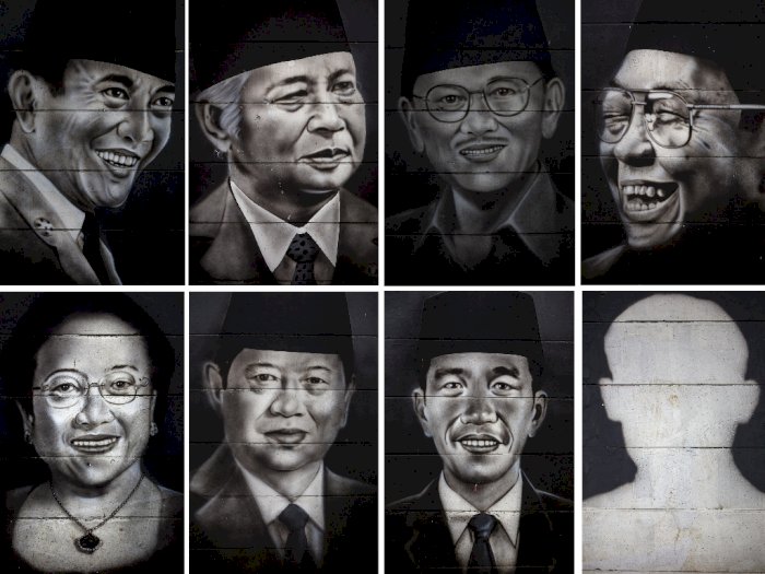 FOTO: Mural Wajah Presiden Indonesia