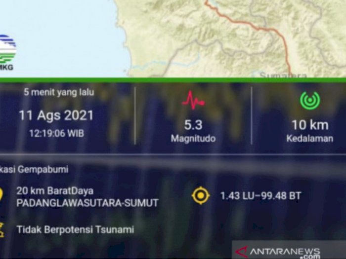 BMKG Jelaskan Pemicu Gempa yang Terjadi di Padang Lawas Utara dan Sekitarnya