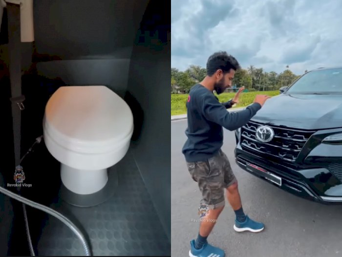YouTuber Ini Pasang Toilet Duduk di Dalam Mobil Toyota Fortuner Miliknya!