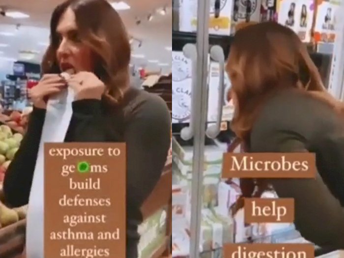 Wanita Ini Jilat Barang-Barang di Supermarket, Demi  Buktikan Jika Covid-19 Tak Berbahaya