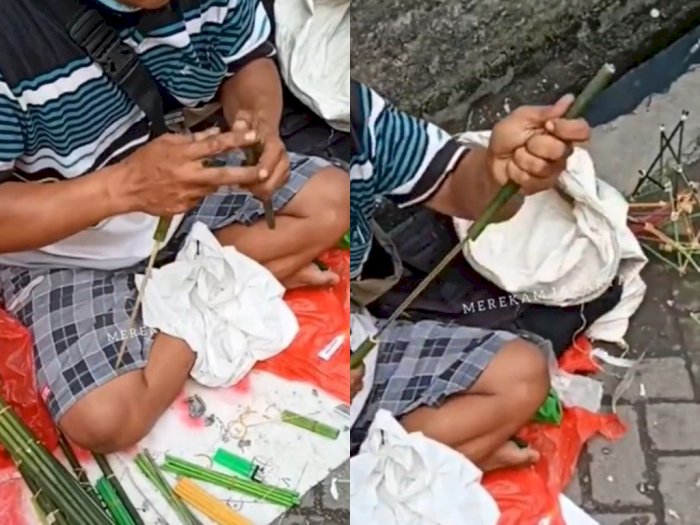 Video Pedagang Mainan Jadul Pletokan Bambu di Cilincing Jakarta Utara Bikin Nostalgia