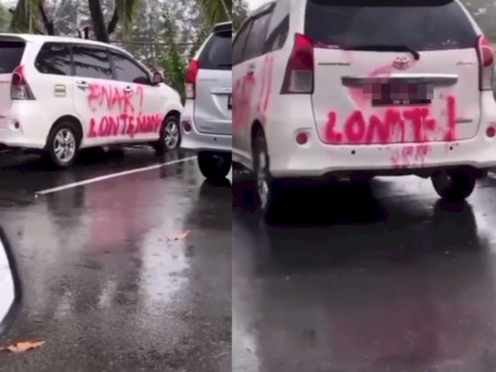 Viral Mobil Milik Pelakor Dicoret Istri Sah, Dikatain 'Enak? Lont* Bangs**'