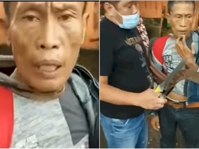 Tampang Tukang Parkir yang Sok Jago Acungkan Celurit di Palembang, Melawan saat Ditangkap