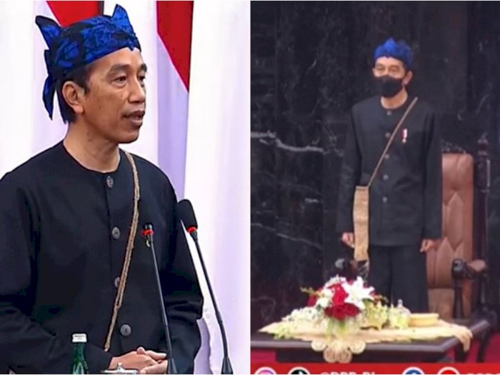 Tampil Beda, Presiden Jokowi Kenakan Pakaian Adat Suku Baduy di Sidang Tahunan MPR