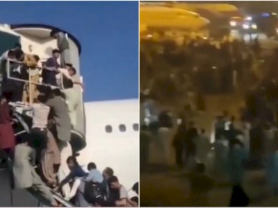 Mencekam! Keamanan Tak Terjamin, Warga Memaksa Naik Pesawat untuk Keluar dari Afghanistan