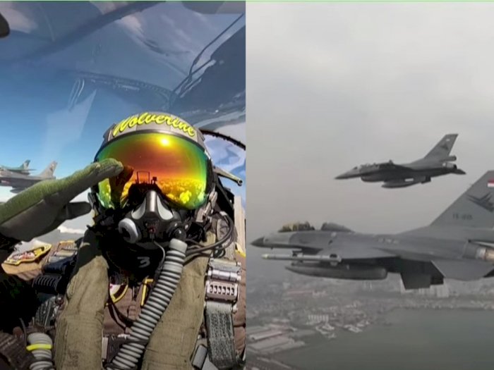 Upacara HUT RI ke-76 Dihiasi Atraksi Pesawat Tempur F-16 TNI AU, Bentuk Formasi Arrow Head