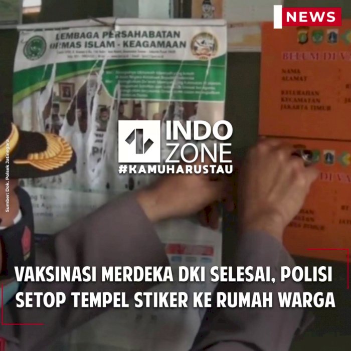 Vaksinasi Merdeka DKI Selesai, Polisi Setop Tempel Stiker ke Rumah Warga