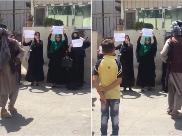 Berani, 4 Wanita Afghanistan Turun ke Jalan untuk Memprotes Taliban
