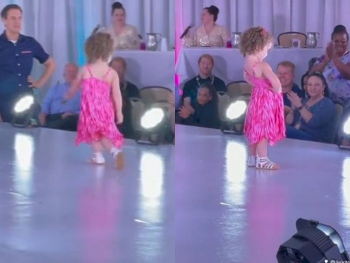 Aksi Gemulai Gadis Kecil Ini Curi Perhatian saat Jadi Model Fashion Show, Bikin Gemas!