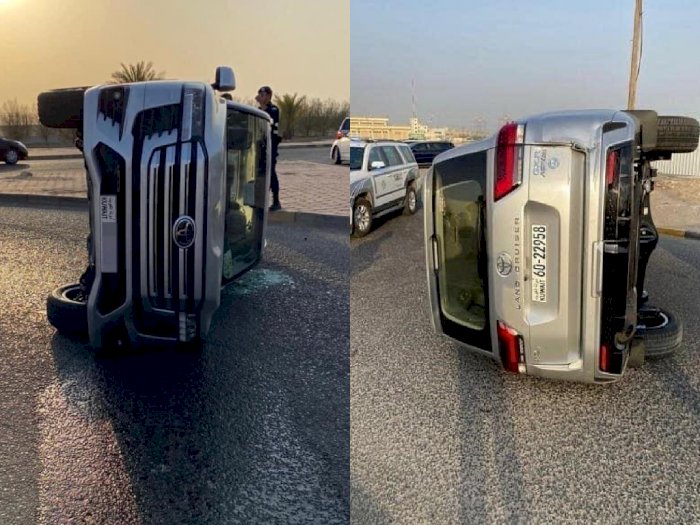 Terjadi Lagi, Kini Mobil Toyota Land Cruiser 300 Alami Kecelakaan di Kuwait