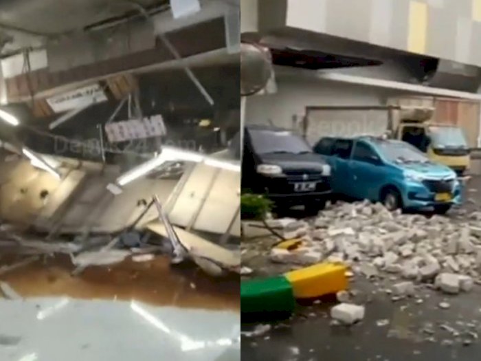 Ledakan di Margo City Mall Akibatkan Atap Ambruk dan Reruntuhan Rusak Beberapa Mobil