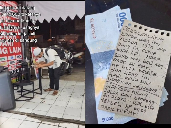 Haru! Pria Ini Jalan Kaki Bogor-Bandung Demi Belikan  HP Anaknya dengan Uang Rp600 Ribu