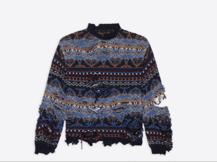 Gila! Sweater Robek Balenciaga Dijual Rp24 Juta Hanya untuk Terlihat Miskin