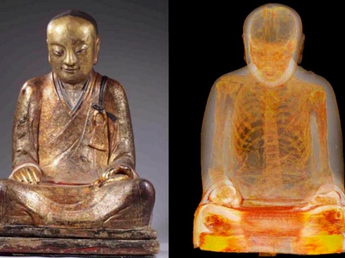Patung Buddha Ini Discan, Petugas Terkejut di Dalamnya Ada Jenazah Biksu