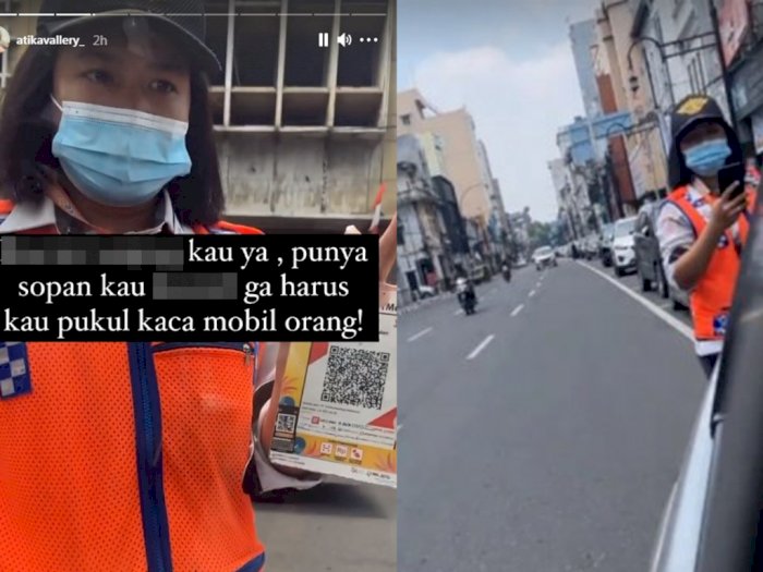 Tak Senang Mobil Digedor, Pengendara Mobil Cekcok dengan Petugas Parkir Dishub di Medan