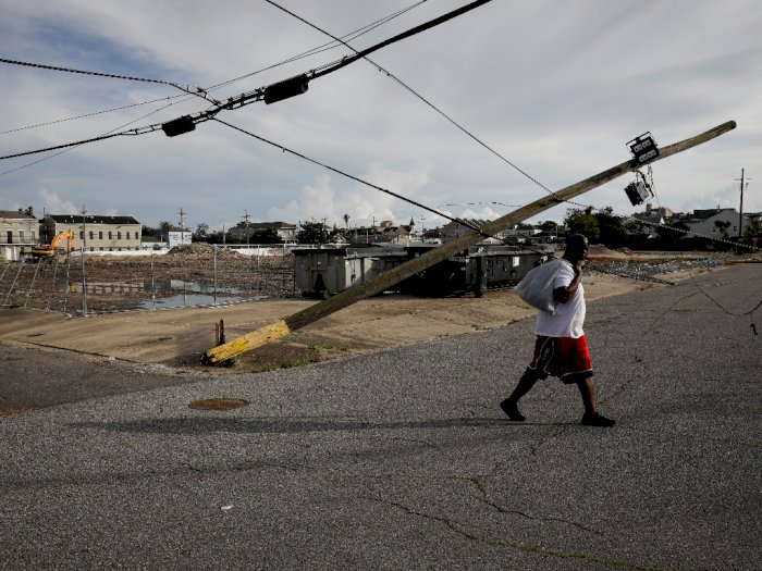 FOTO: Dampak Badai Ida di Louisiana