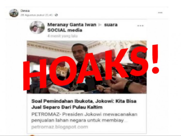 CEK FAKTA: Presiden Jokowi Disebut Akan Menjual Sebagian Kalimantan Timur