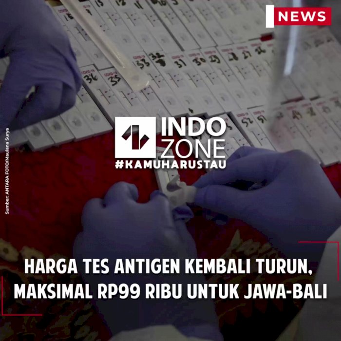 Harga Tes Antigen Kembali Turun, Maksimal Rp99 Ribu untuk Jawa-Bali