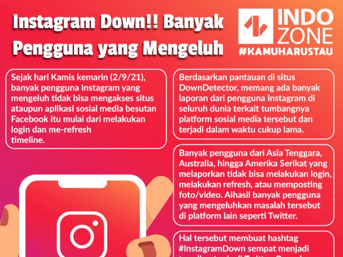 Instagram Down!! Banyak  Pengguna yang Mengeluh