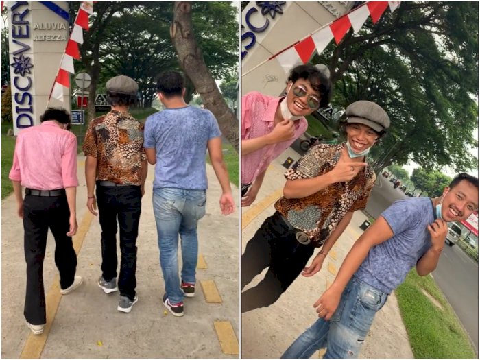 Viral Tiga Pemuda yang Bergaya dan Wajah Mirip Dono, Kasino & Indro Warkop DKI