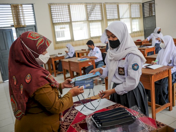FOTO: Pembelajaran Tatap Muka Terbatas di Kabupaten Bandung