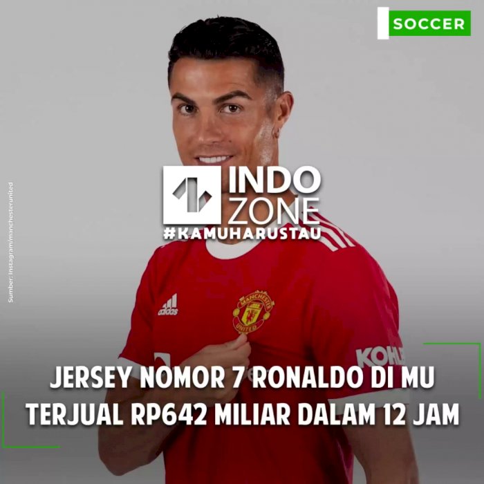 Jersey Nomor 7 Ronaldo di MU Terjual Rp642 Miliar dalam 12 Jam