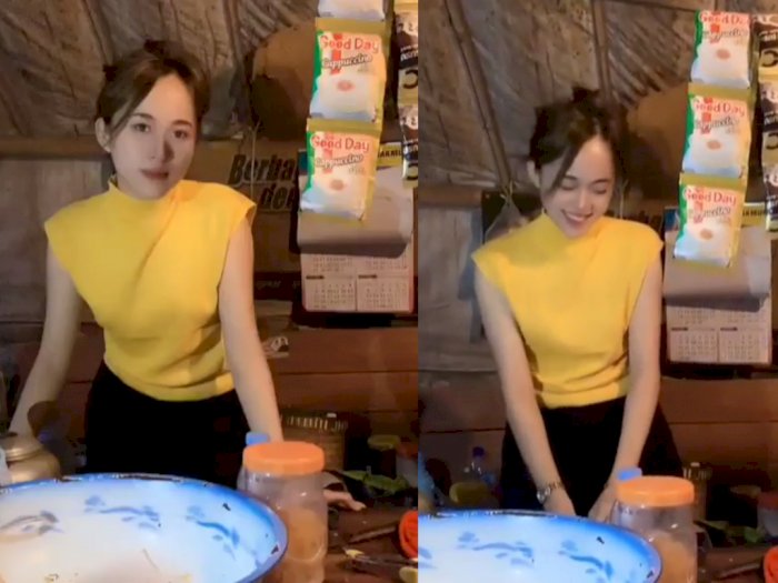 Viral Wanita Cantik Penjaga Warung Kopi Sederhana, Netizen: Seger!