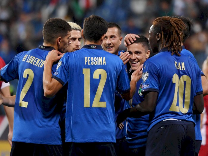 FOTO: Kualifikasi Piala Dunia 2022, Italia Menang Telak 5-0 Atas Lithuania