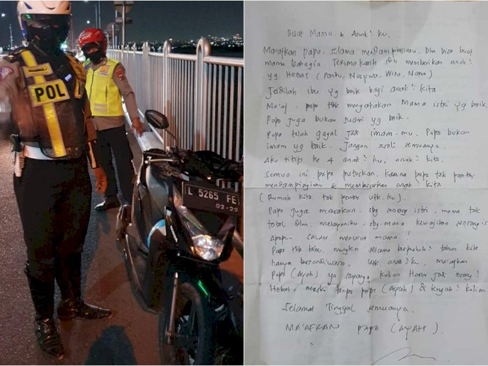Isi Surat Pria yang Bunuh Diri di Jembatan Suramadu: Puluhan Tahun Kita Hanya Bersandiwara