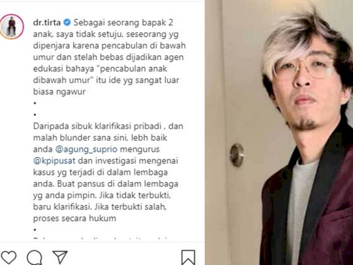 Tanggapi Ketua KPI Soal Saipul Jamil Boleh Tampil di Televisi, dr Tirta: Ide Ngawur