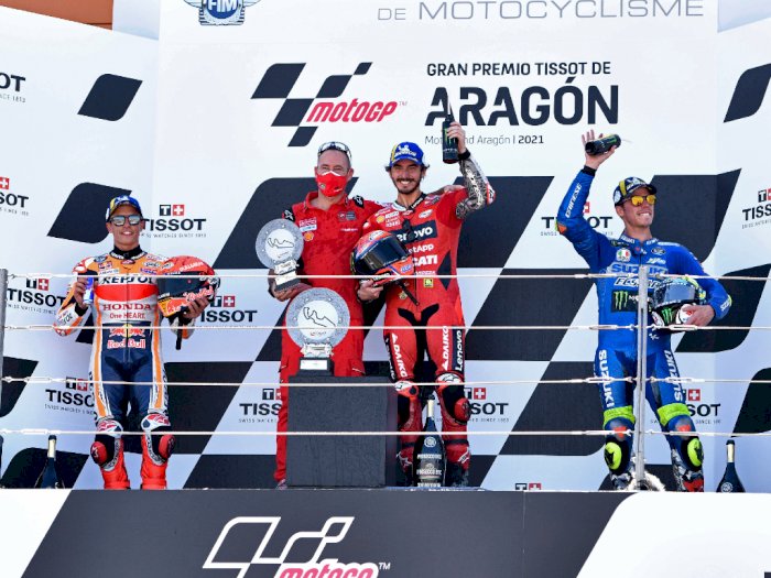 MotoGP Aragon 2021: Francesco Bagnaia Juara, Marc Marquez di Posisi Kedua!