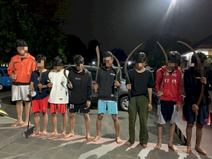 Bawa Sejata Tajam, 8 Pelajar SMK ini Ditangkap Polisi Hendak Tawuran di Bogor