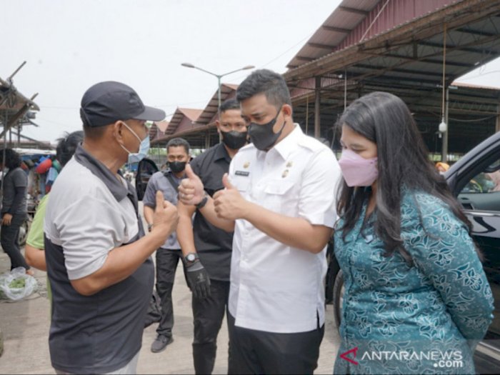 Pedagang di Pasar Induk Lau Cih Minta Divaksin, Bobby Nasution: Pekan Depanlah