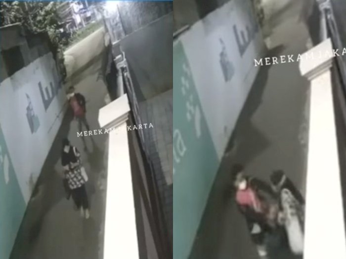 Detik-detik Begal Rampas HP dan Bacok Wanita di Cipulir Jaksel, Aksinya Terekam CCTV
