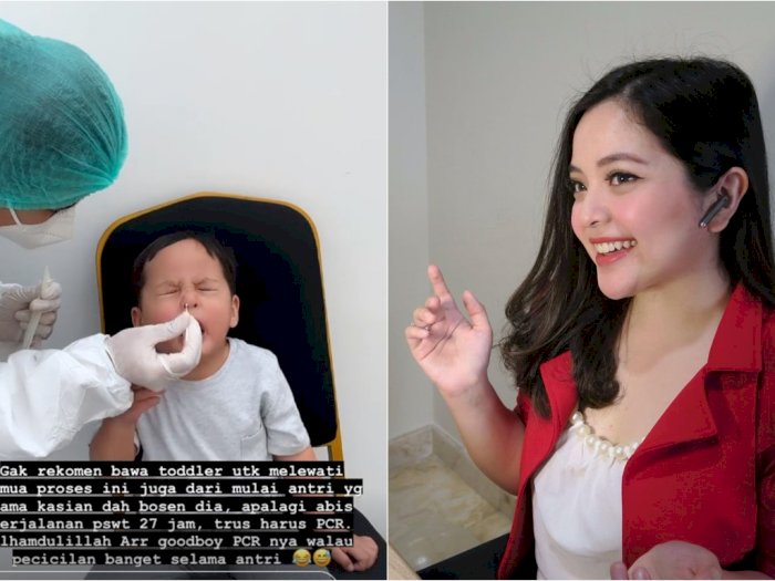 Tasya Kamila Puji Anak yang Anteng saat Tes PCR: Alhamdulillah Good Boy