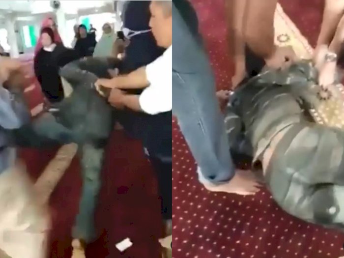 Terungkap! Pria yang Serang Ustaz saat Isi Ceramah di Masjid Batam Ternyata ODGJ
