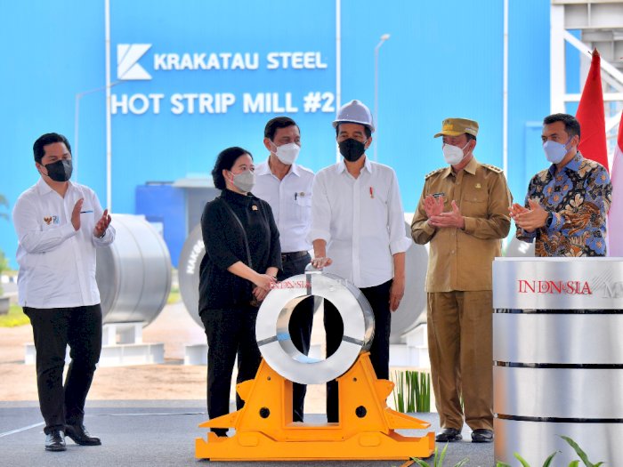 FOTO: Presiden Jokowi Resmikan Pabrik Hot Strip Mill 2 Krakatau Steel