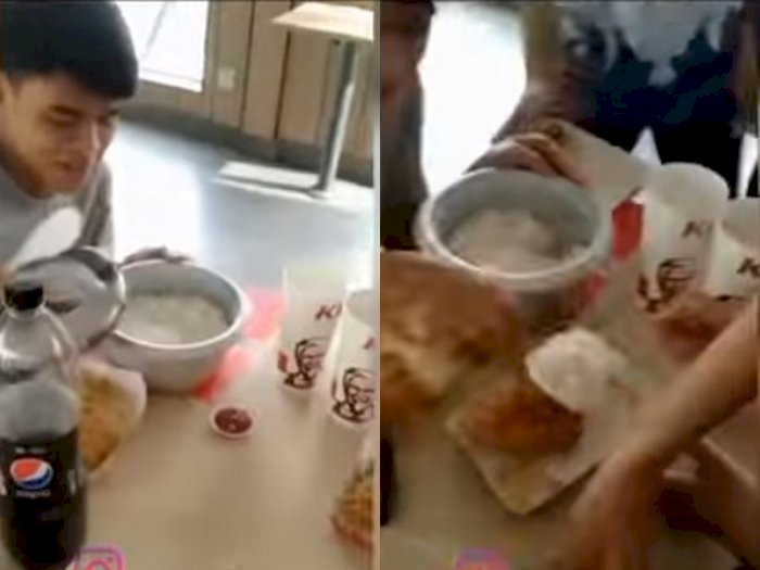 Viral, Aksi Sekelompok Remaja Bawa Nasi dari Rumah saat Makan di KFC, Netizen: Terniat