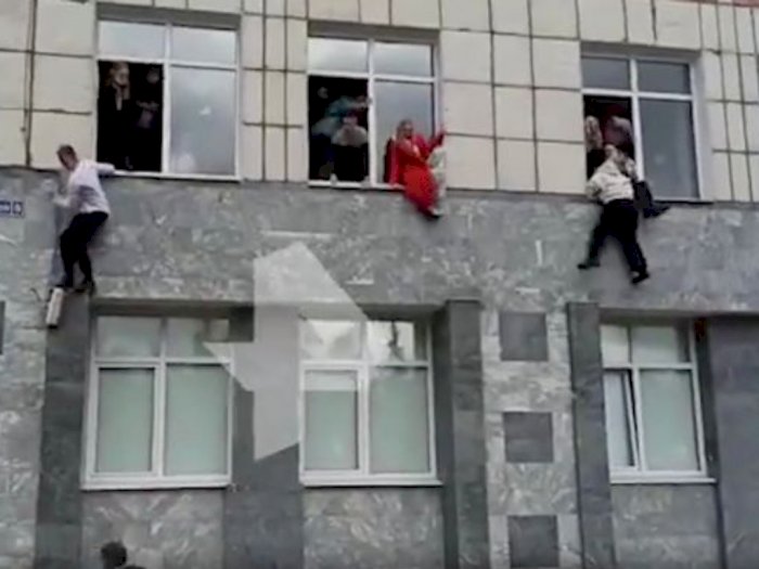 Detik-detik Penembakan di Universitas Rusia, Mahasiswa Panik Lompat dari Jendela