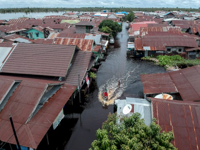 FOTO: Dampak Banjir di Kota Palangkaraya Meluas