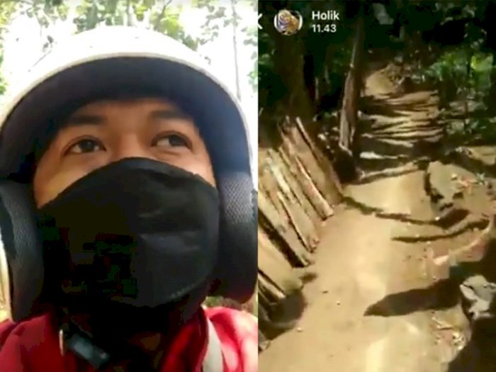 Keluh Kesah Kurir Lewati Jalan Setapak di Pelosok Desa saat Antar Paket, Kanan Kiri Hutan