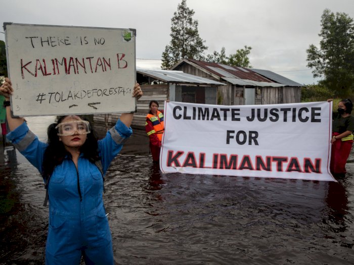 FOTO: Aksi Menuntut Keadilan Iklim di Kalimantan Tengah