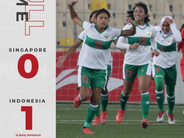 Menang 1-0 Atas Singapura, Timnas Putri Indonesia Bersyukur