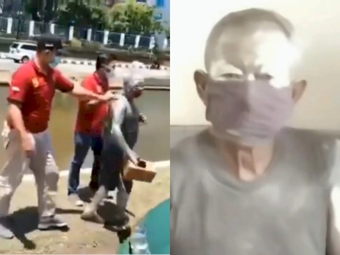 Viral, Satpol PP Tangkap Bapak Pensiunan Polri yang Jadi Manusia Silver di Semarang
