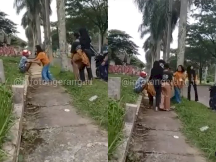 Tak Terima Dijelek-jelekkan, Sekelompok Remaja Ini Cekcok Mulut di Taman Adiyasa Tangerang